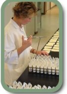 Milk testing in a laboratory, 2007
